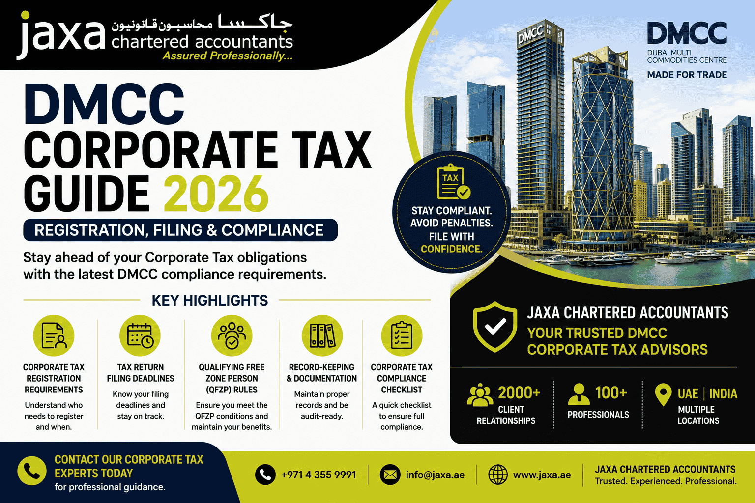 DMCC Corporate Tax Guide 2026: Registration, Filing & Compliance