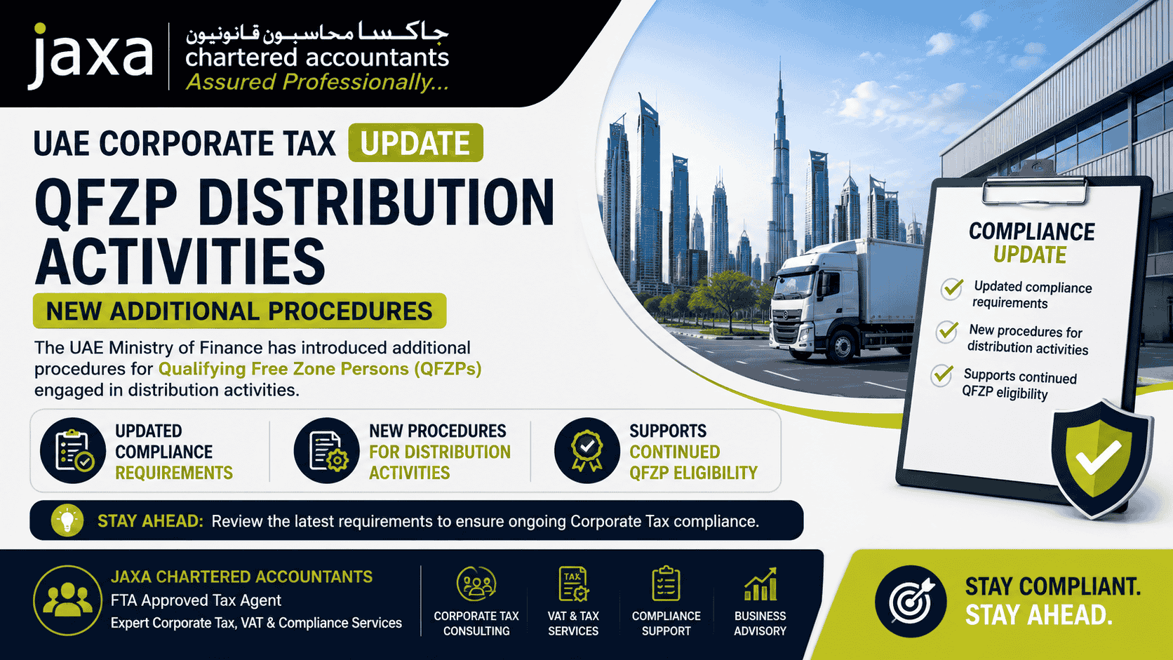UAE Corporate tax Update: Additional Procedures for Distribution Activities by a Qualifying Free Zone Person(QFZP)