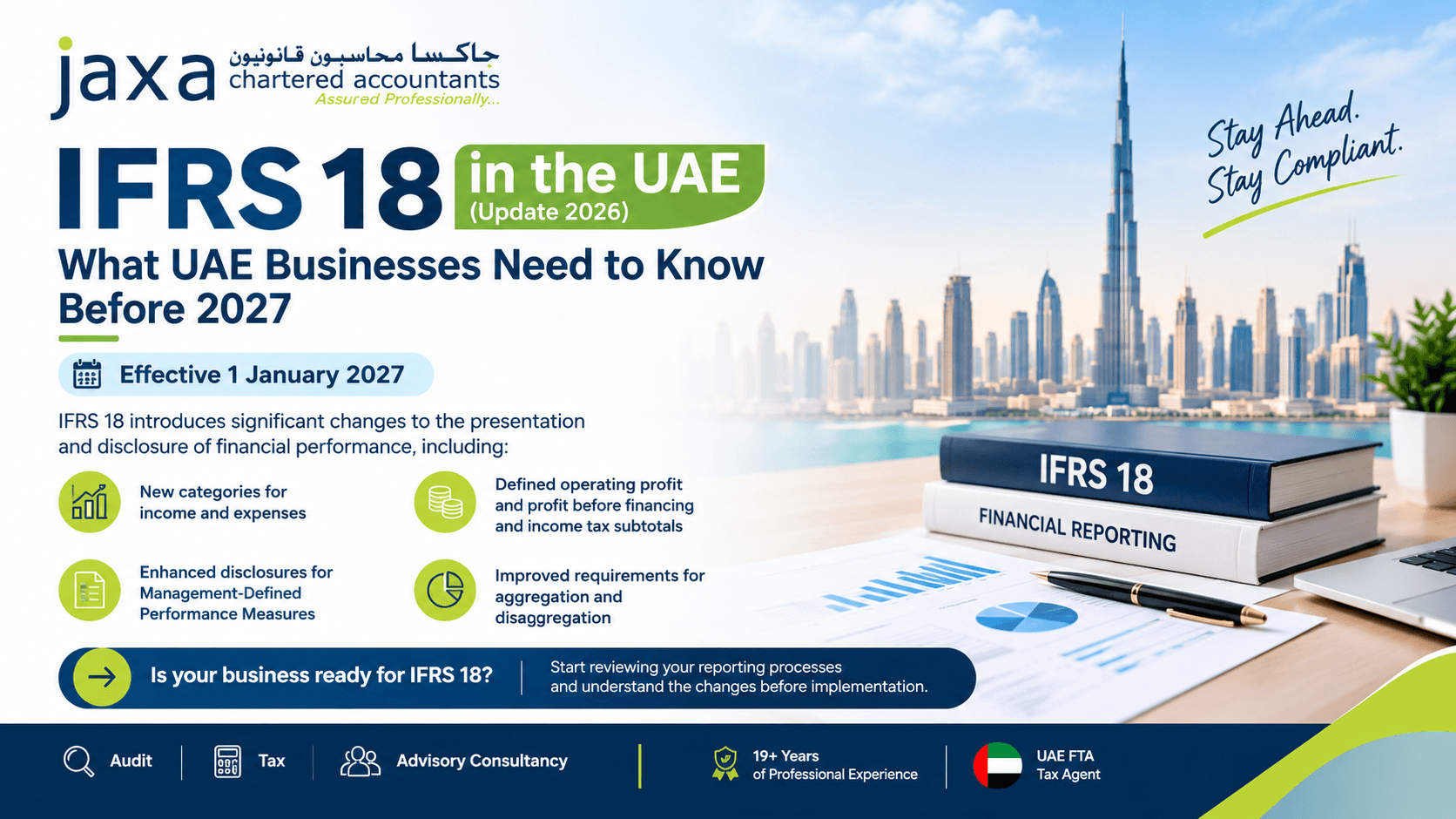 IFRS 18 in the UAE (Update 2026): What UAE Businesses need to know before 2027