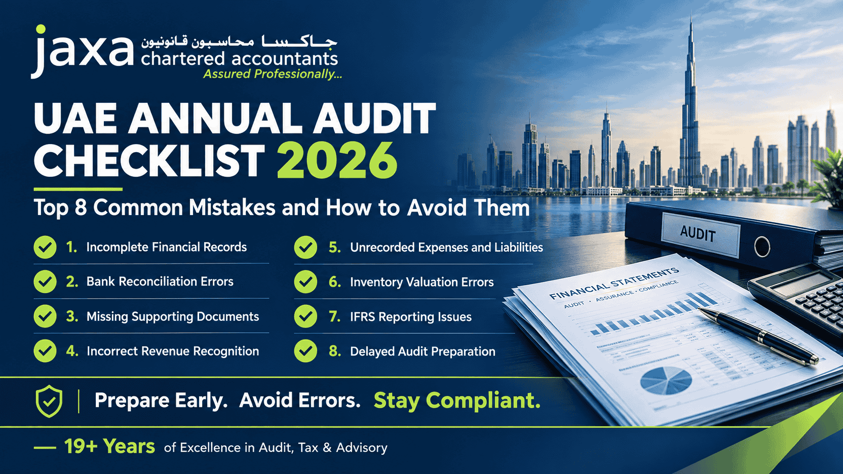 UAE Annual Audit Checklist: Top 8 Common Mistakes and How to Avoid Them